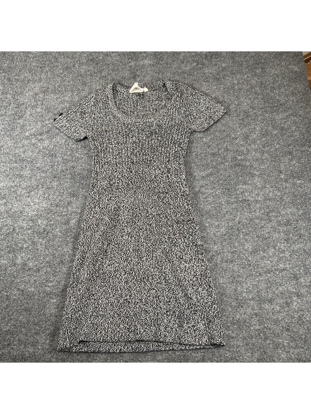 Derek Heart Sweater Knit Dress Black White Womens Size Small Ag